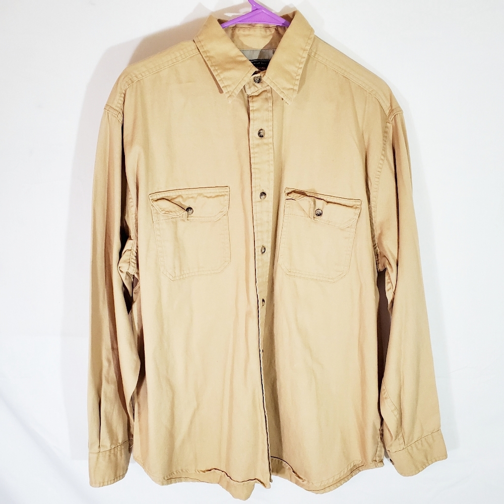Wrangler Mens Button Down Long Sleeve Pockets Sz L